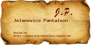 Jelenovics Pantaleon névjegykártya